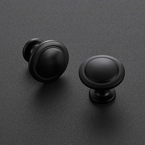 Ravinte knob closeup shows matte finish and zinc construction for long-lasting hardware