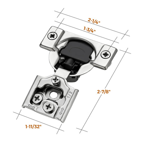 Ravinte hinges feature 3-way adjustment for precise cabinet alignment.