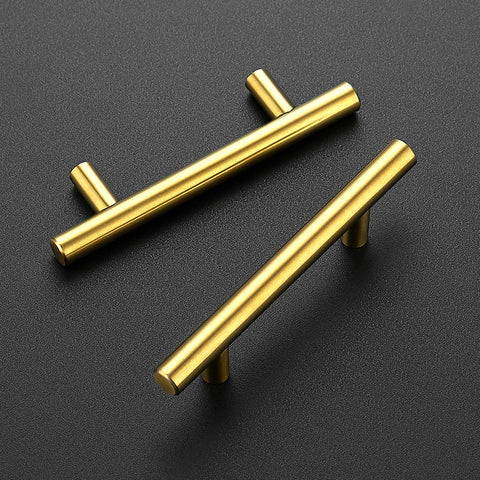 Ravinte 30-pack installation view of 5-inch pulls with included screws.