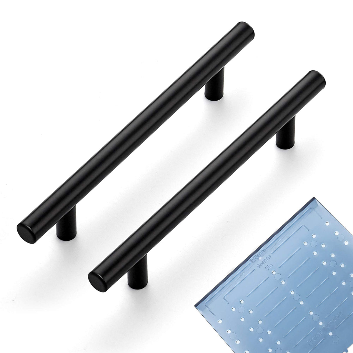 Ravinte 30-pack matte black cabinet pulls with stainless steel finish for durable kitchen upgrades.
