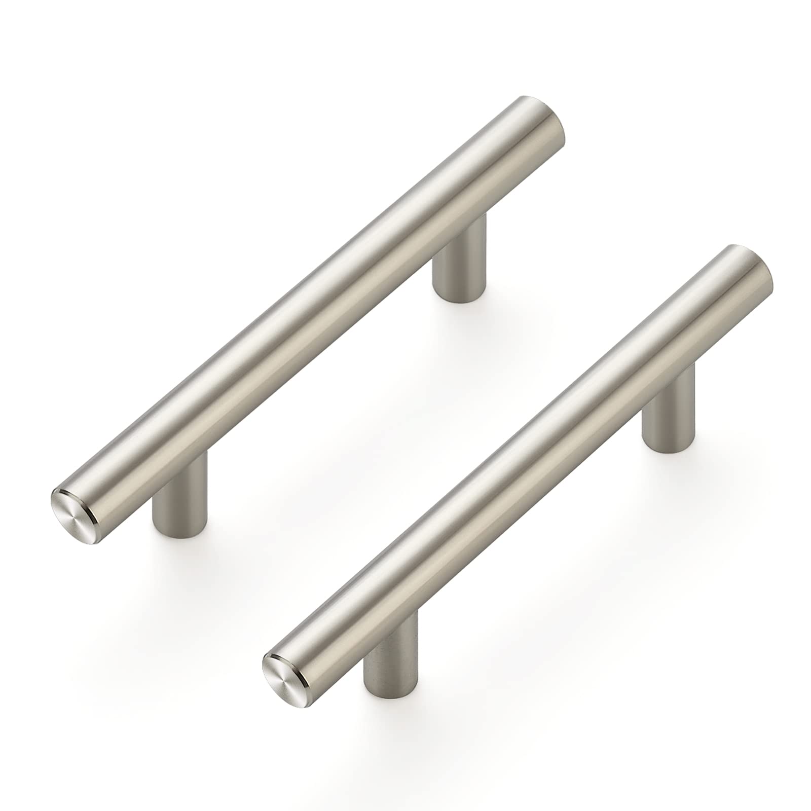 Ravinte 30-pack brushed nickel cabinet pulls, front view for seamless upgrade.