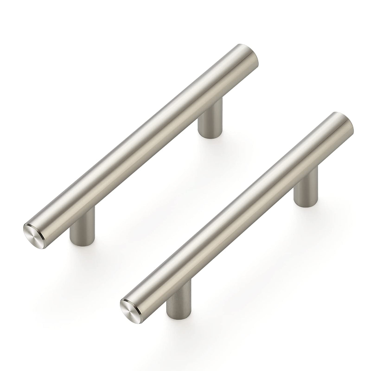 Ravinte 30-pack brushed nickel cabinet pulls, front view for seamless upgrade.