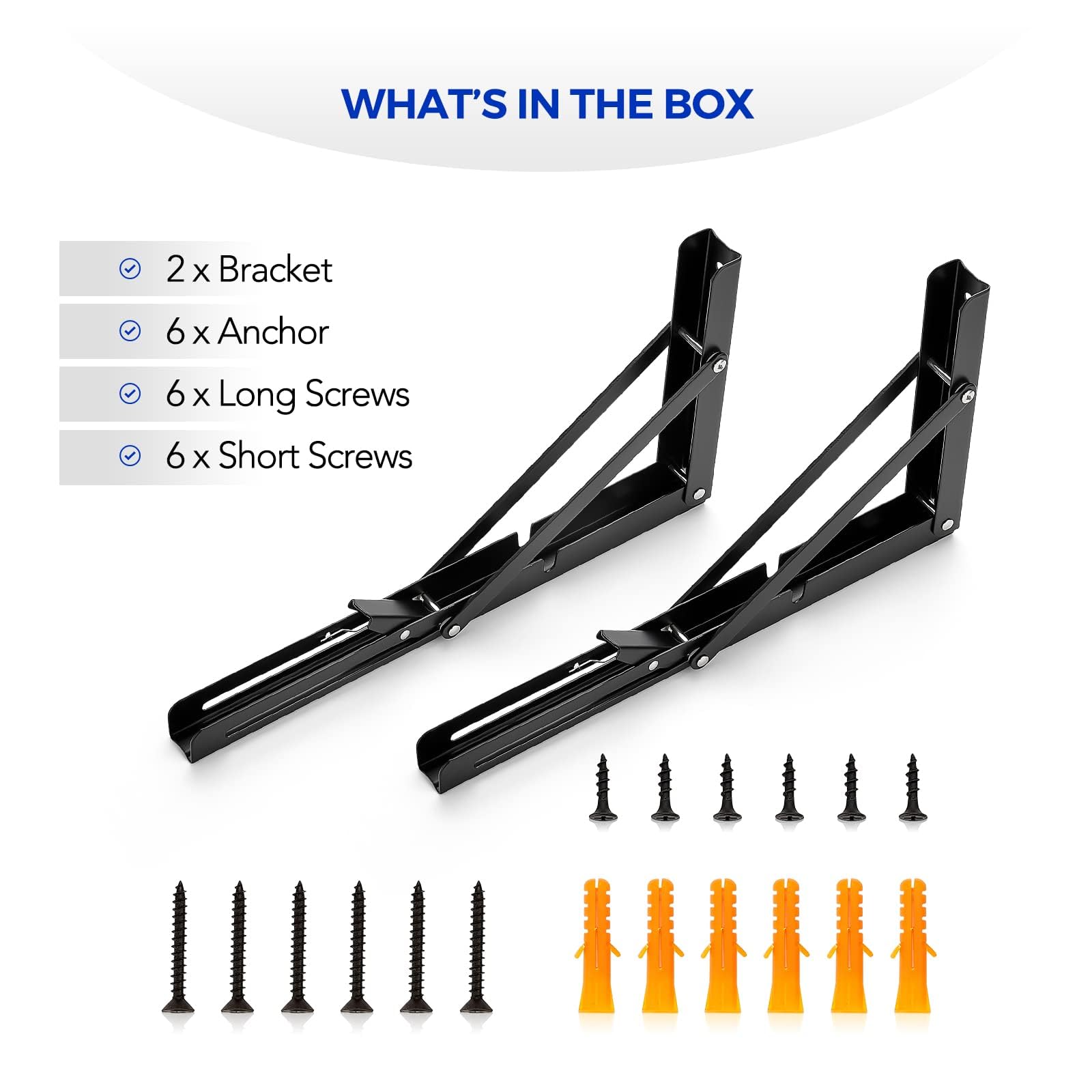 Ravinte 4pack, matte black brackets, ready for multi-room shelving.
