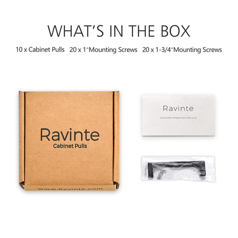 Ravinte 5-inch square pull with installation-ready design simplifies upgrades.
