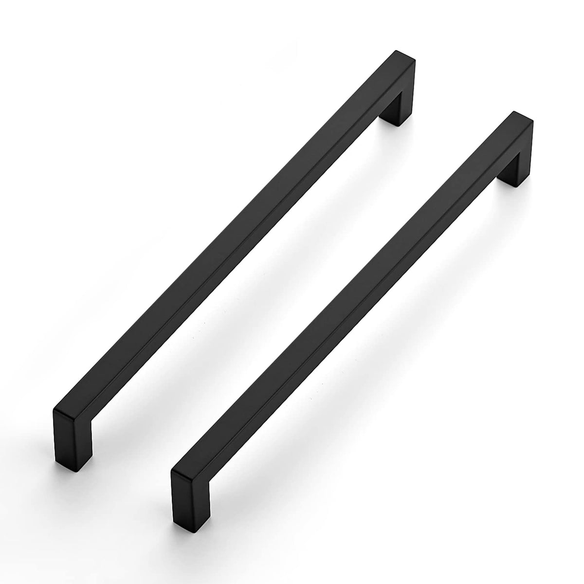 Ravinte matte black 10-inch cabinet handles closeup—durable finish for busy kitchens