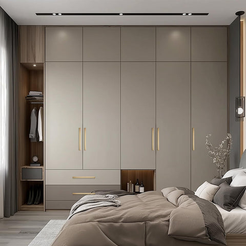 Ravinte champagne bronze handles on wood cabinet for versatile styling