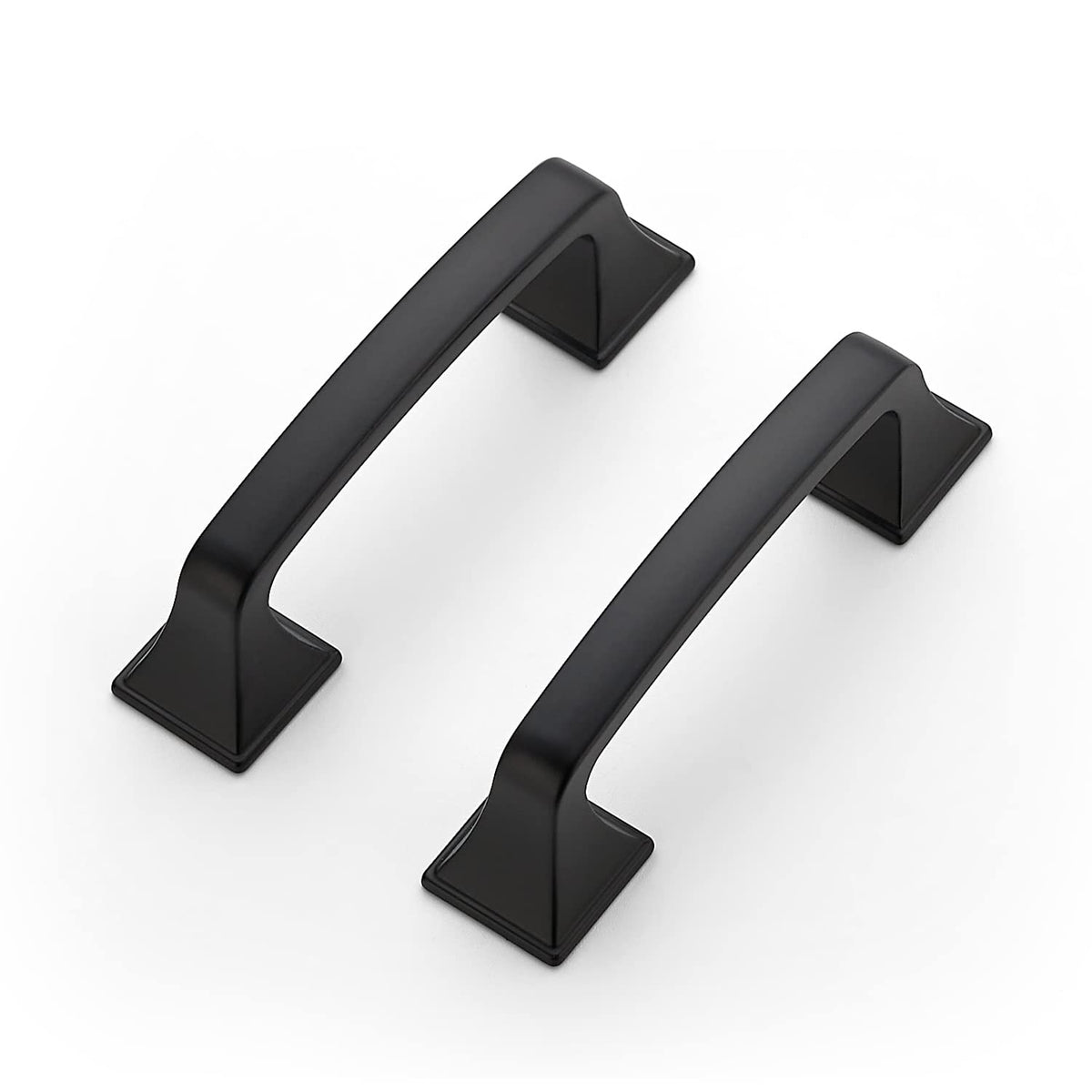 Ravinte 5-pack square arch pulls in matte black for modern cabinets.