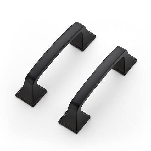 Ravinte 5-pack square arch pulls in matte black for modern cabinets.