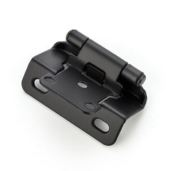 Ravinte 50-pack hinges in box, matte black finish for kitchen cabinet durability.
