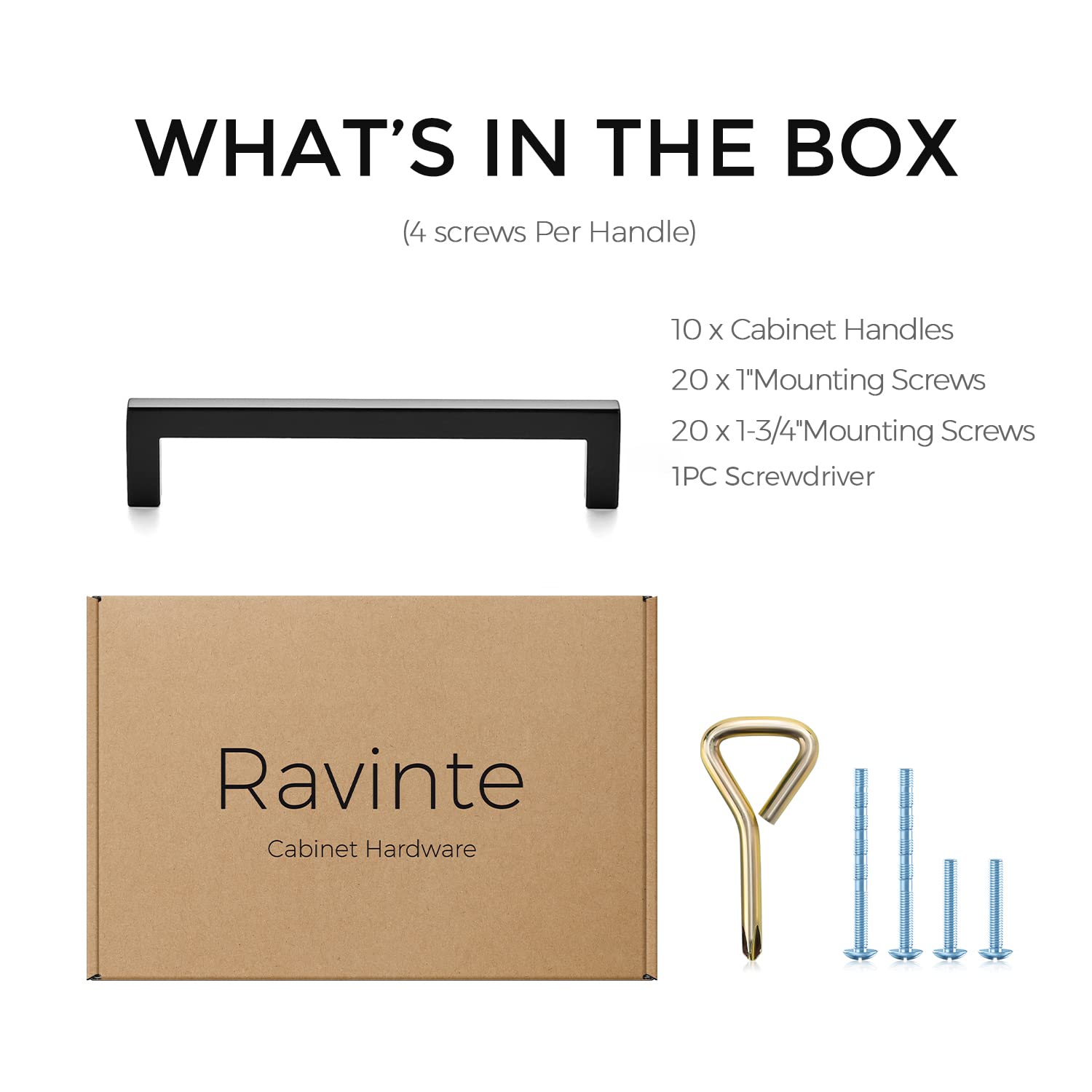 Ravinte 5-3-8inch length matte-black cabinet pull complements shallow drawers.