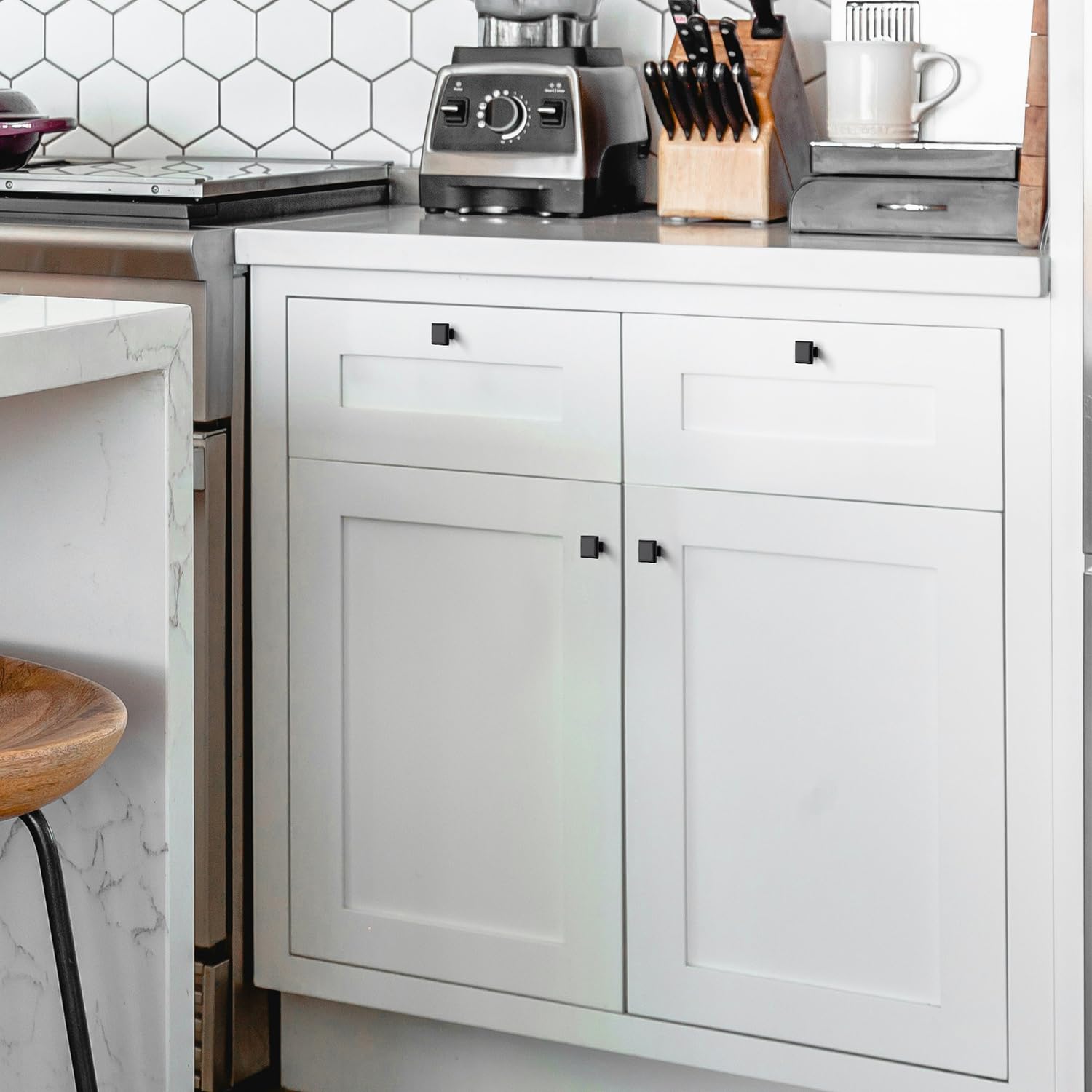 Ravinte bathroom vanity hardware matte black updates bathroom aesthetics.