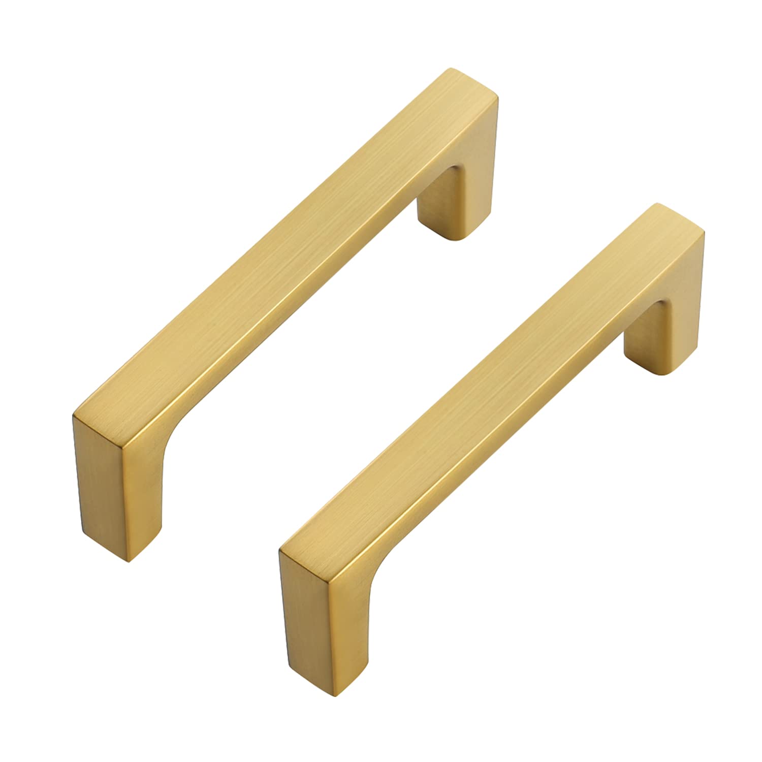 Ravinte brushed brass 3-inch drawer pull square close-up for quick cabinet updates.