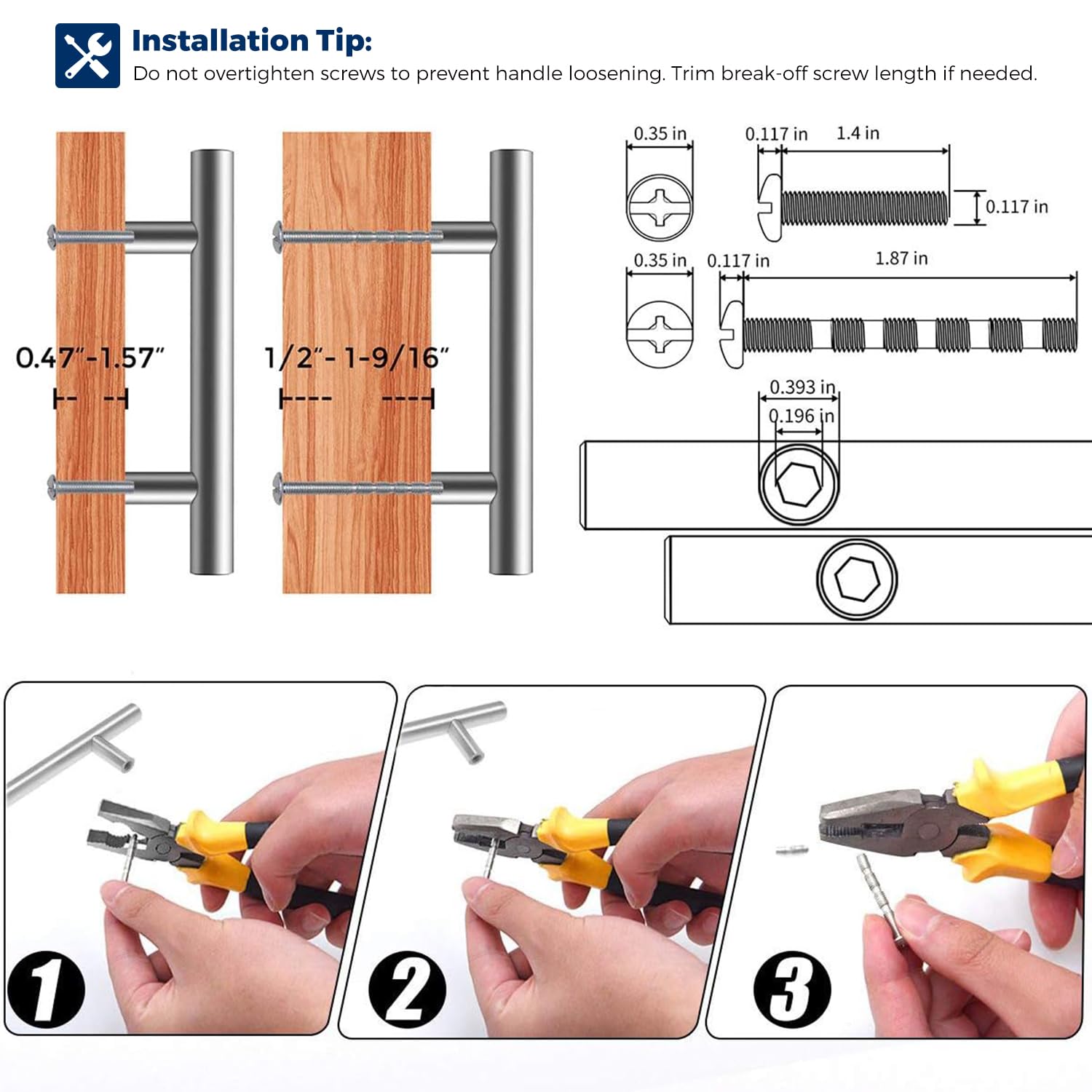 Ravinte brushed nickel cabinet pulls drilling template included for easy DIY installation