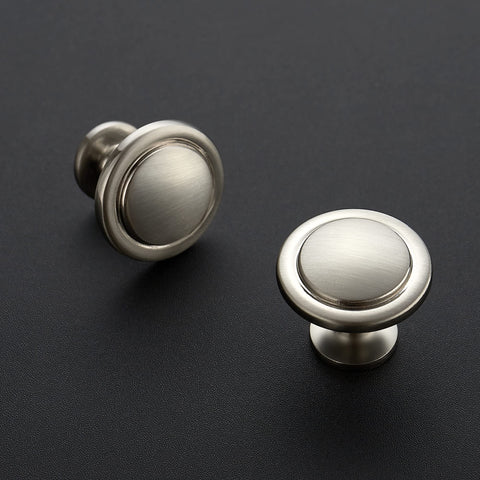Ravinte brushed nickel drawer knob close-up for smooth operation and contemporary appeal