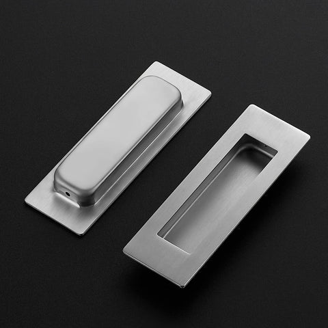 Ravinte recessed finger pull close-up highlights the flush design for sleek interiors.