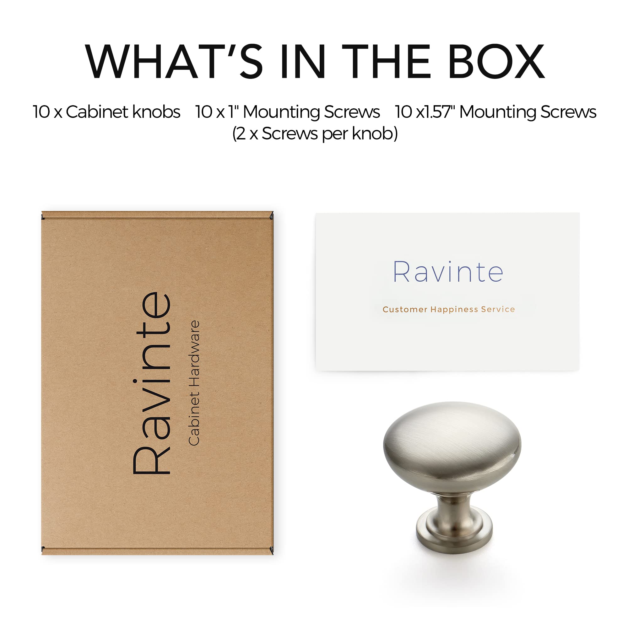 Ravinte round cabinet knob with brushed nickel finish enhancing traditional interiors