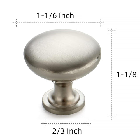 Ravinte brushed nickel round cabinet knob for closet doors, simple installation and classic look.