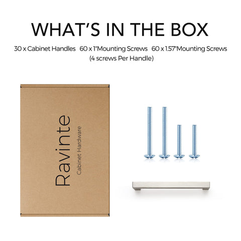 Ravinte 5-inch hole-center cabinet pull with included screws for easy install