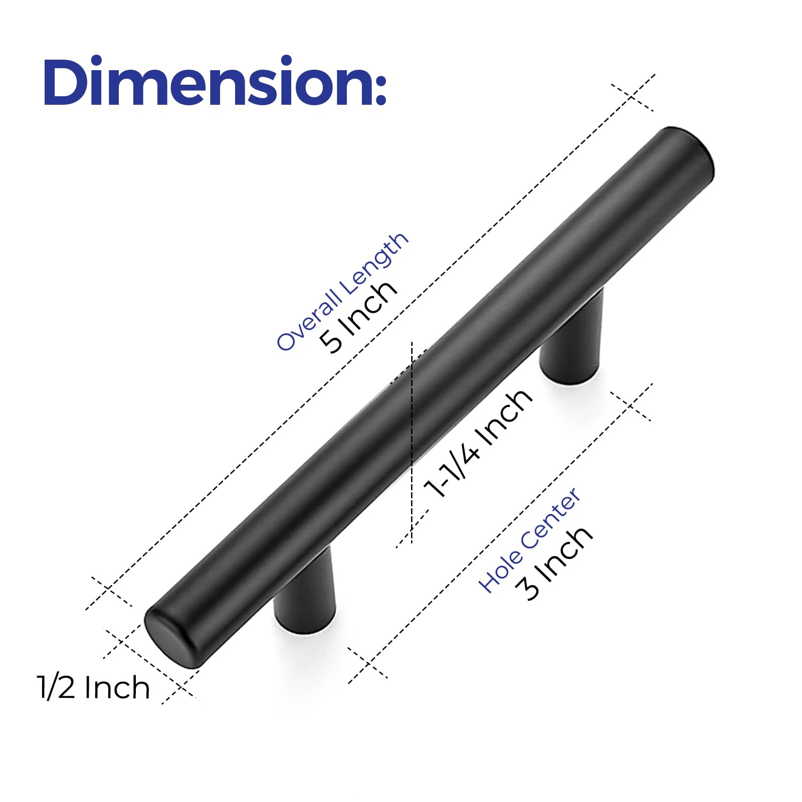 Ravinte pull designed for 3-inch hole centers, easy mounting