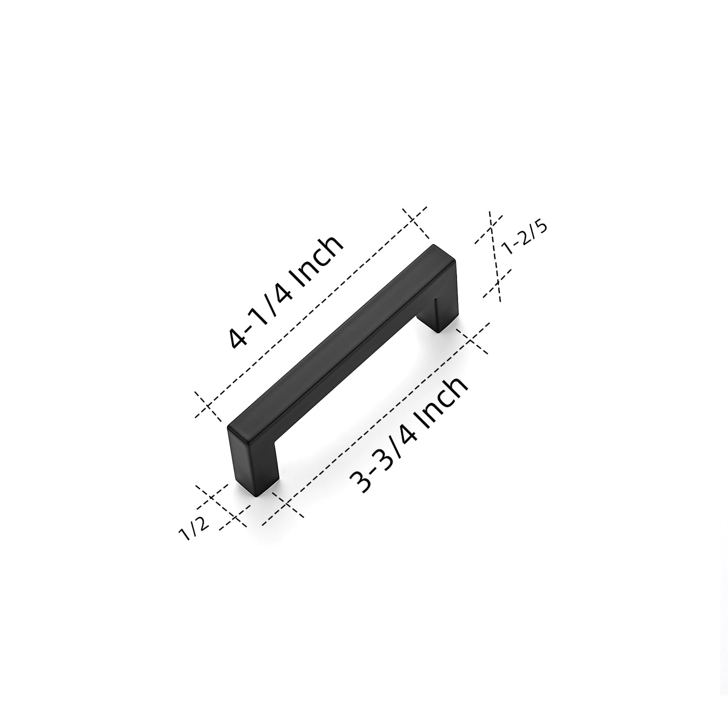 Ravinte center-to-center 3-3/4 inch mounting matte black pull