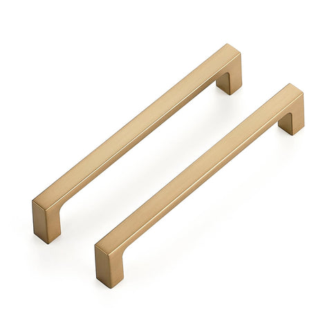 Ravinte champagne bronze 5-inch square cabinet handle front view for drawers