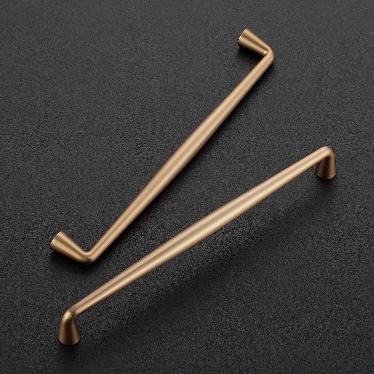 Ravinte champagne bronze cabinet pull angled view highlights modern durable design for kitchens