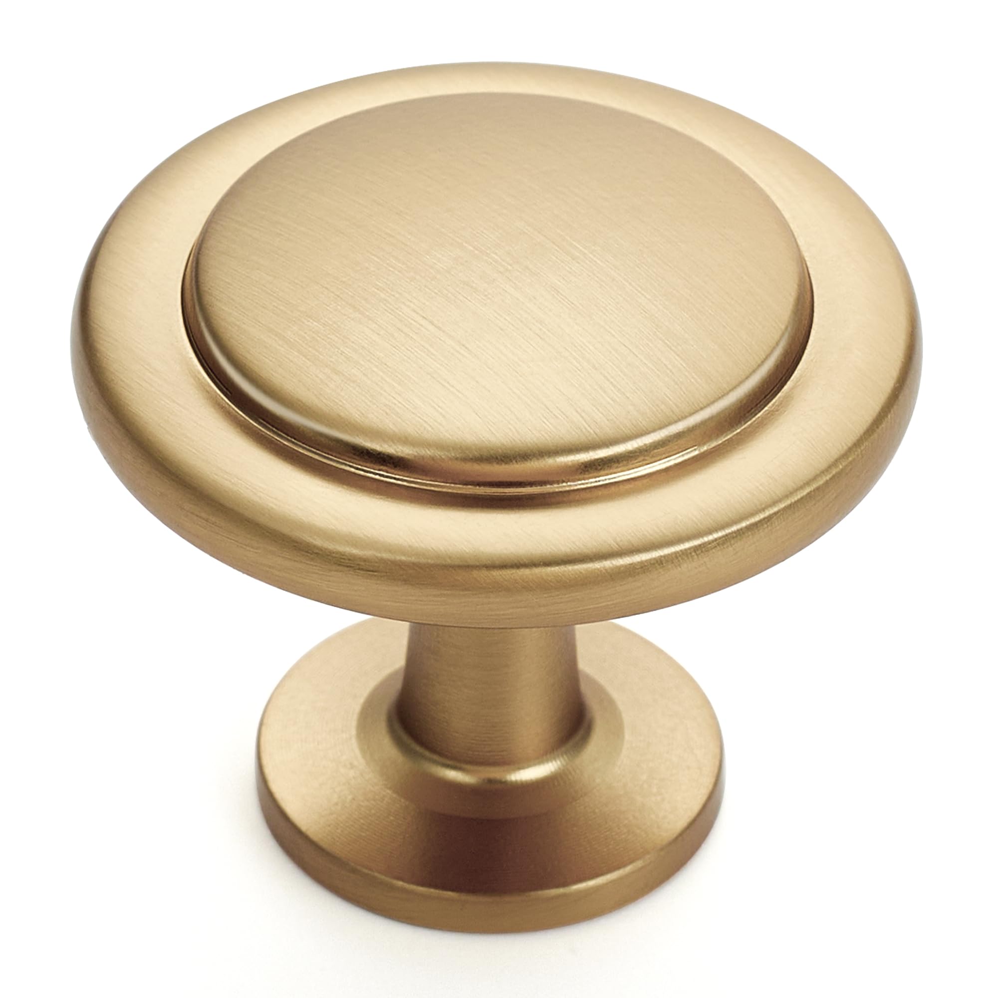 Ravinte champagne bronze knob closeup highlighting durable finish for kitchen cabinets.