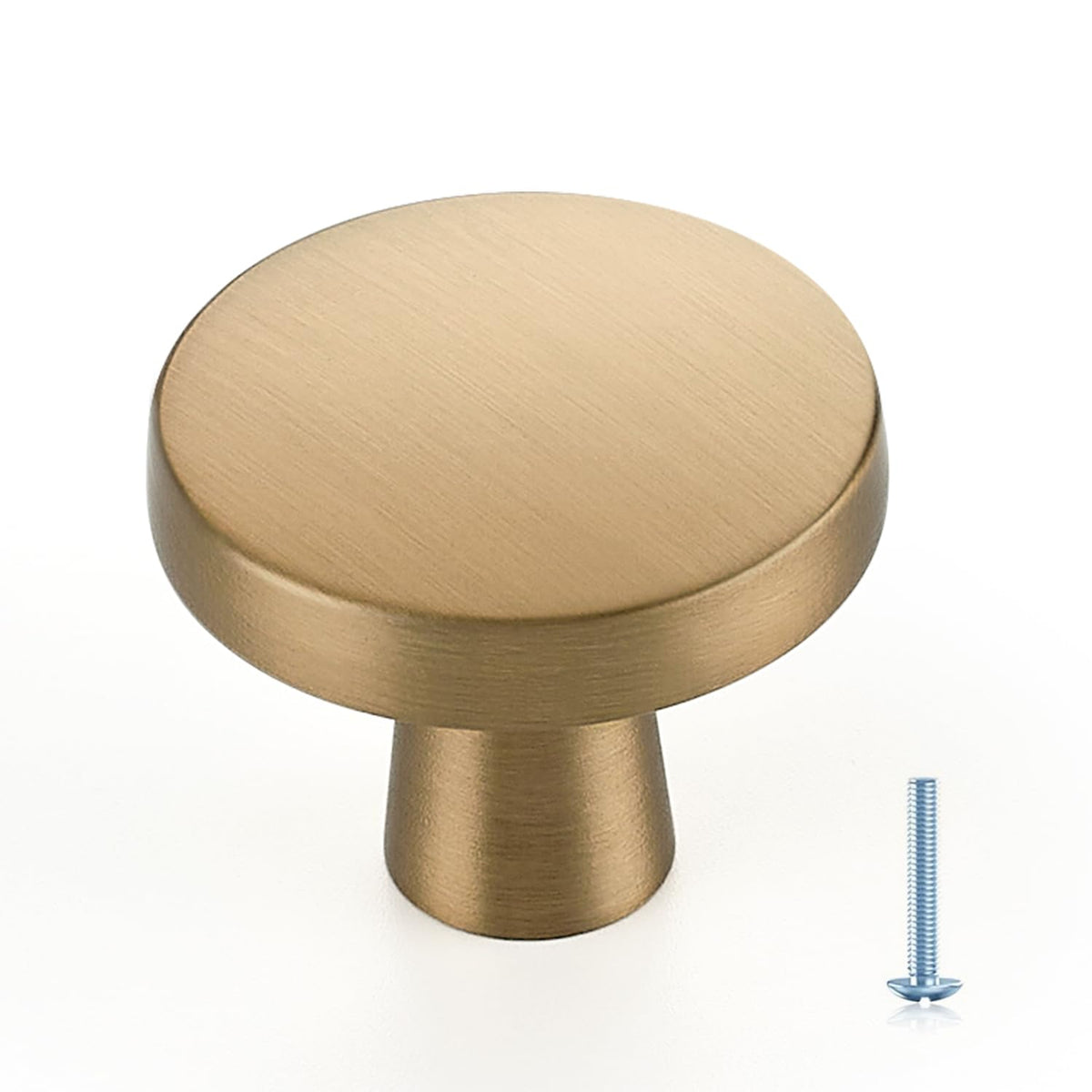 Ravinte Champagne Bronze round cabinet knob, 32mm diameter, upgrades cabinet appearance
