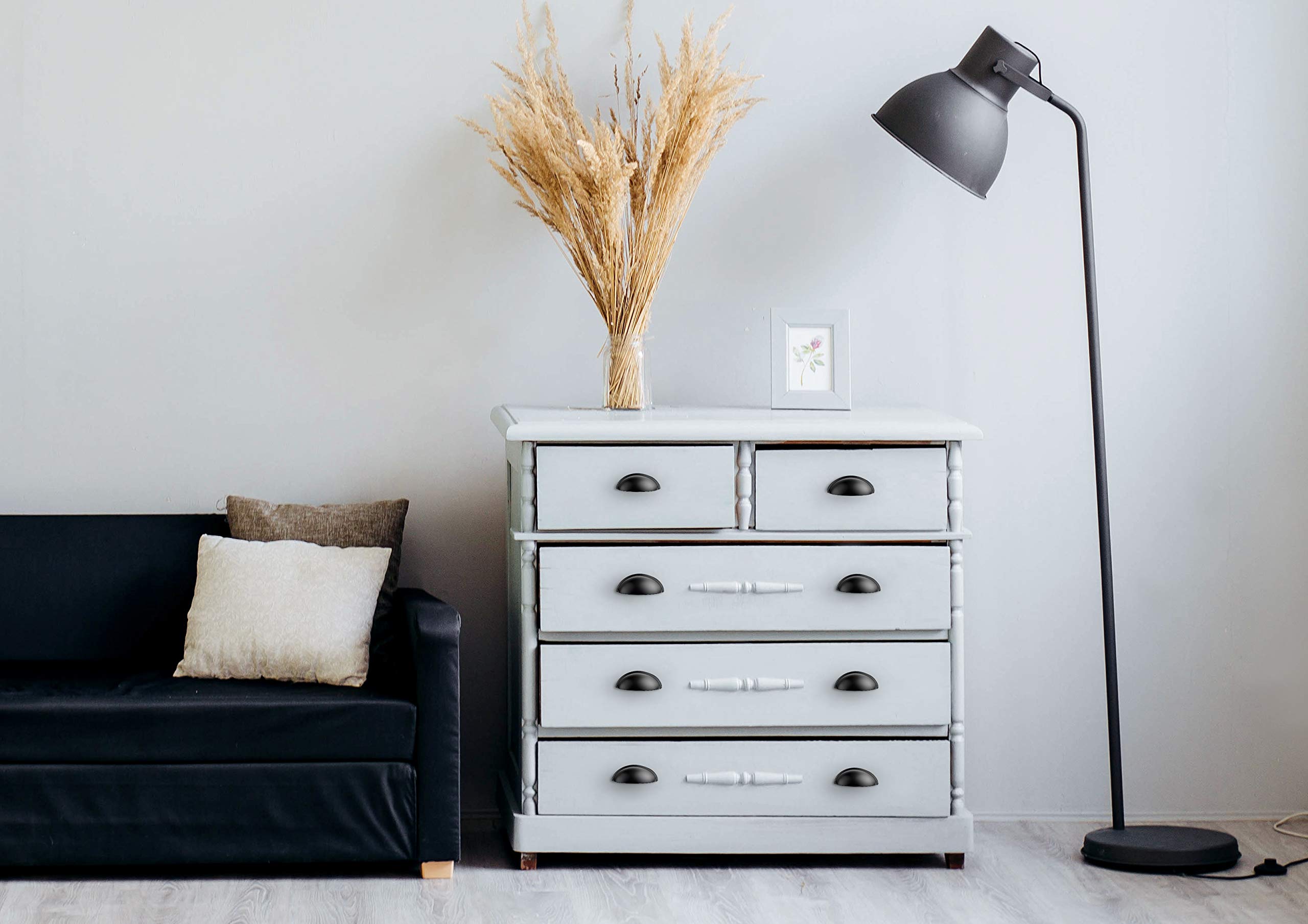 Ravinte cup pulls flat black collection ideal for updating cabinets