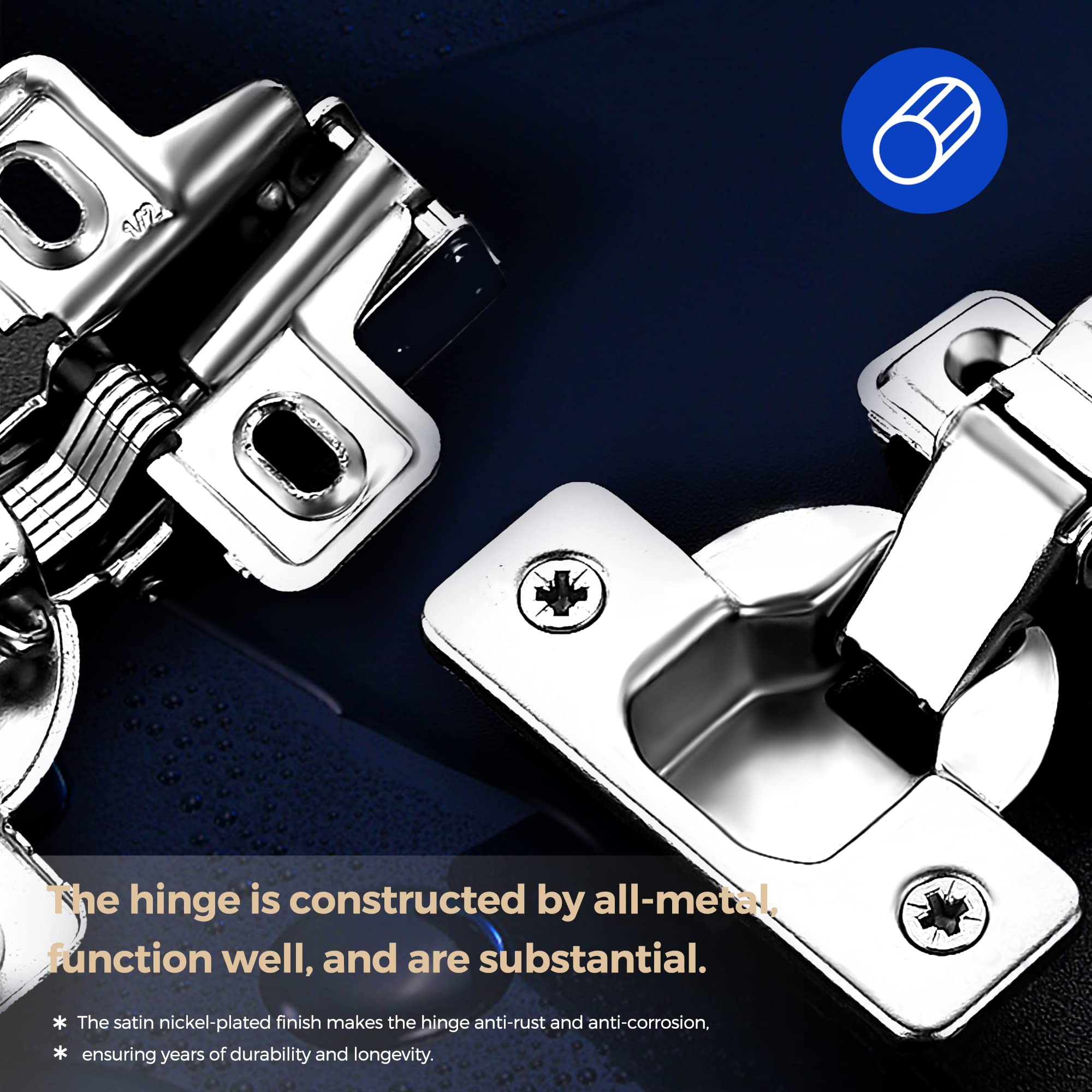 Ravinte damping spring mechanism provides smooth closure without slams.
