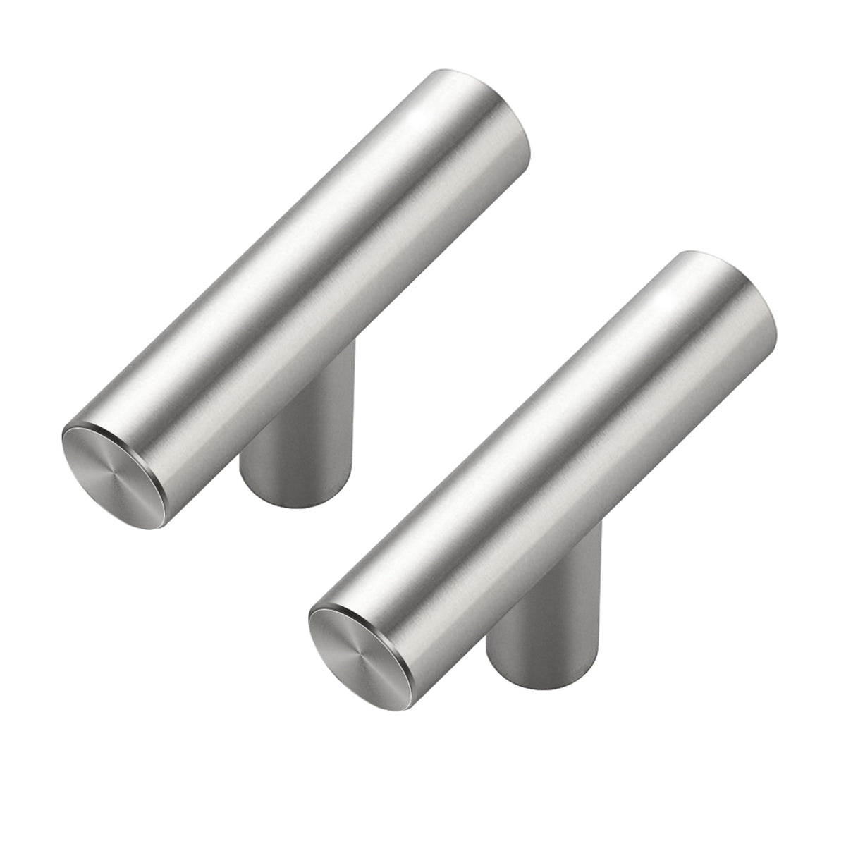 Ravinte Decor brushed-nickel 2in knob for kitchen cabinets and drawers.