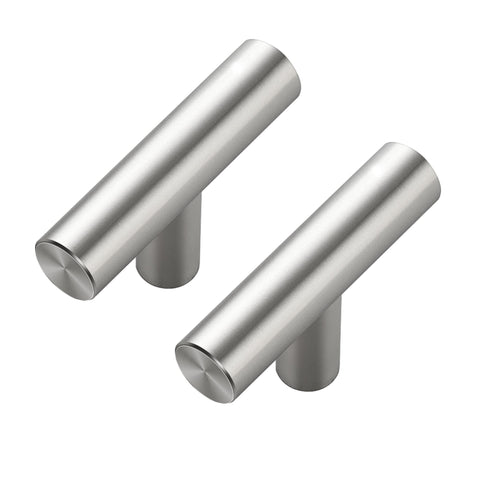 Ravinte Decor brushed-nickel 2in knob for kitchen cabinets and drawers.