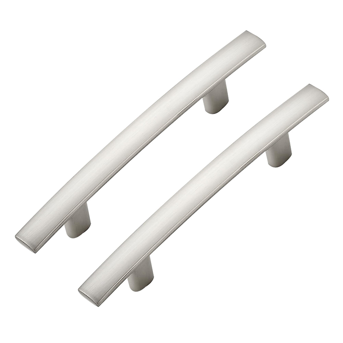 Ravinte Decor curved cabinet pulls in brushed nickel for a modern kitchen upgrade