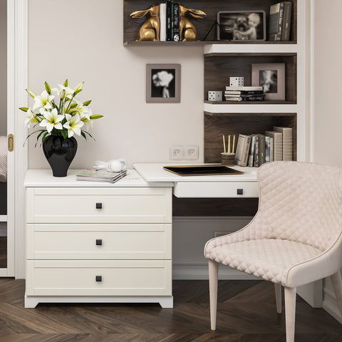Ravinte drawer front matte black knobs providing clean cohesive look