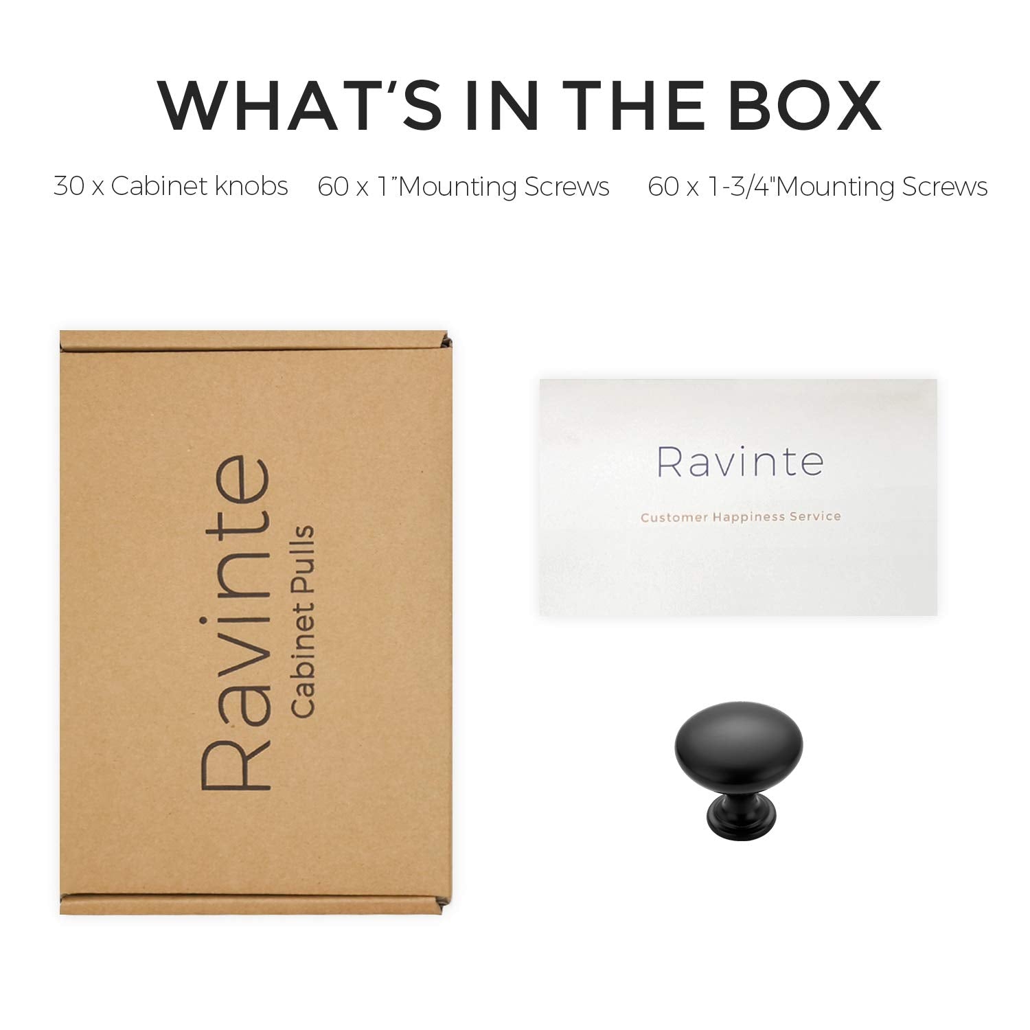 Ravinte dresser-drawer hardware matte black for furniture updates