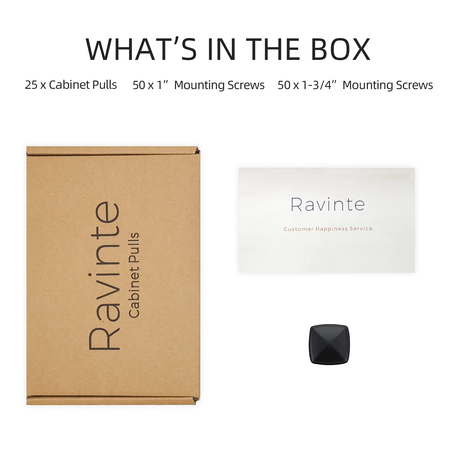 Ravinte dresser knob square matte black for durable hardware on furniture
