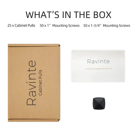 Ravinte dresser knob square matte black for durable hardware on furniture