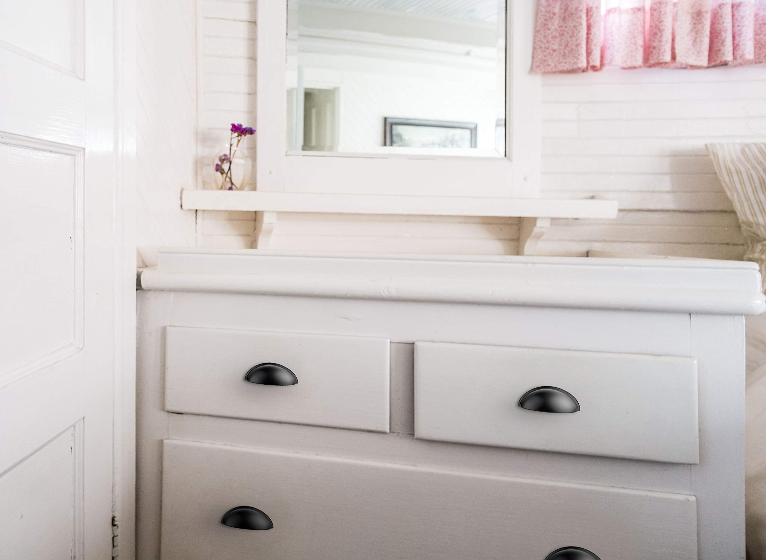 Ravinte dresser pulls in flat black for cohesive furniture update