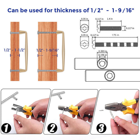 Ravinte easy-install screws included simplify upgrading your cabinets.