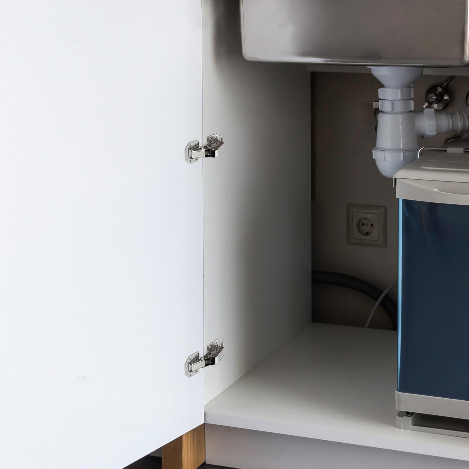 Ravinte surface-mount hinges are simple to install using common screws.