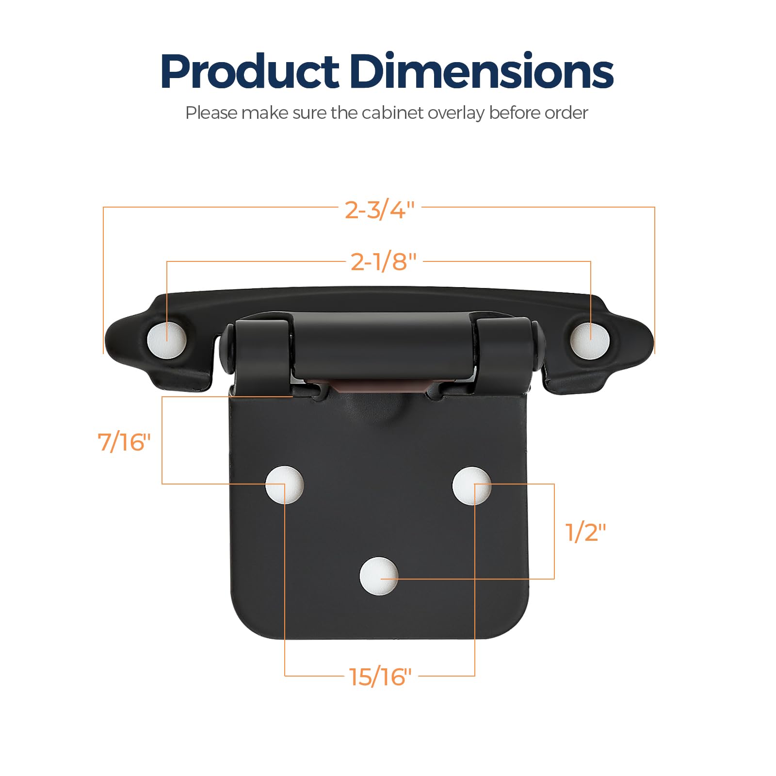 Ravinte face-frame hinge installed across the frame for secure mounting.