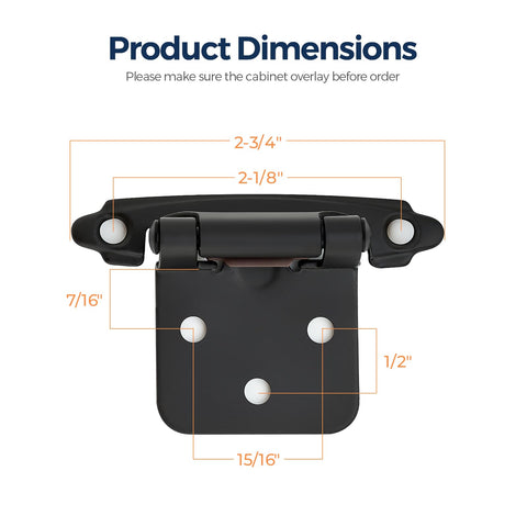Ravinte face-frame hinge installed across the frame for secure mounting.