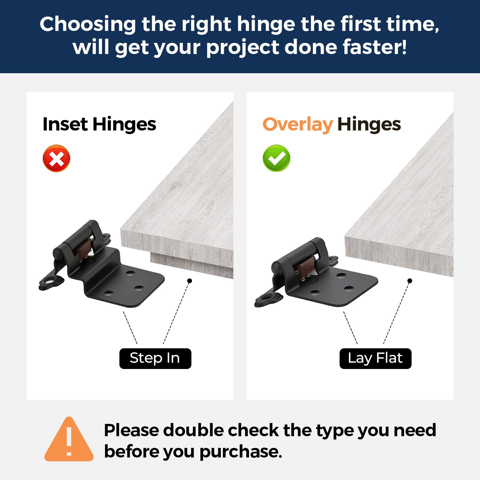 Ravinte face-frame hinges install across the frame for versatile overlay options.