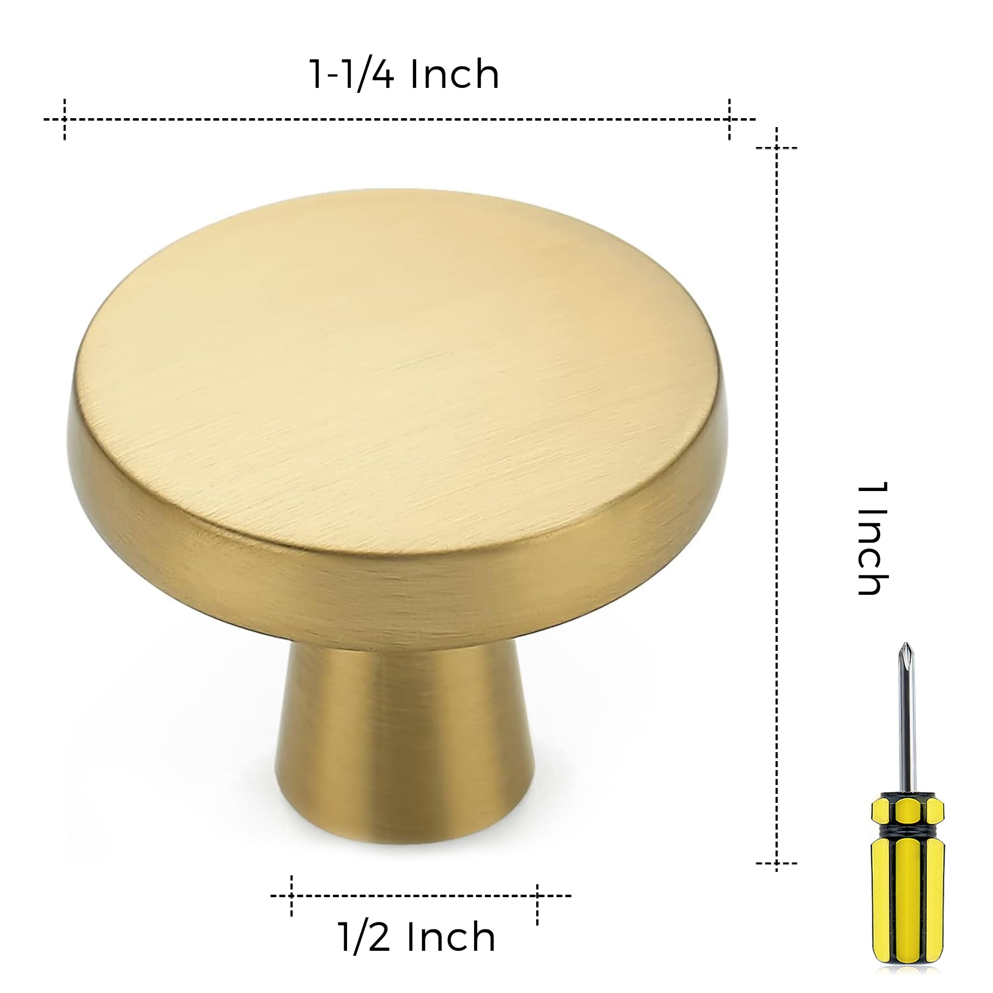 Ravinte round drawer knob with brushed brass finish enhances modern cabinetry.