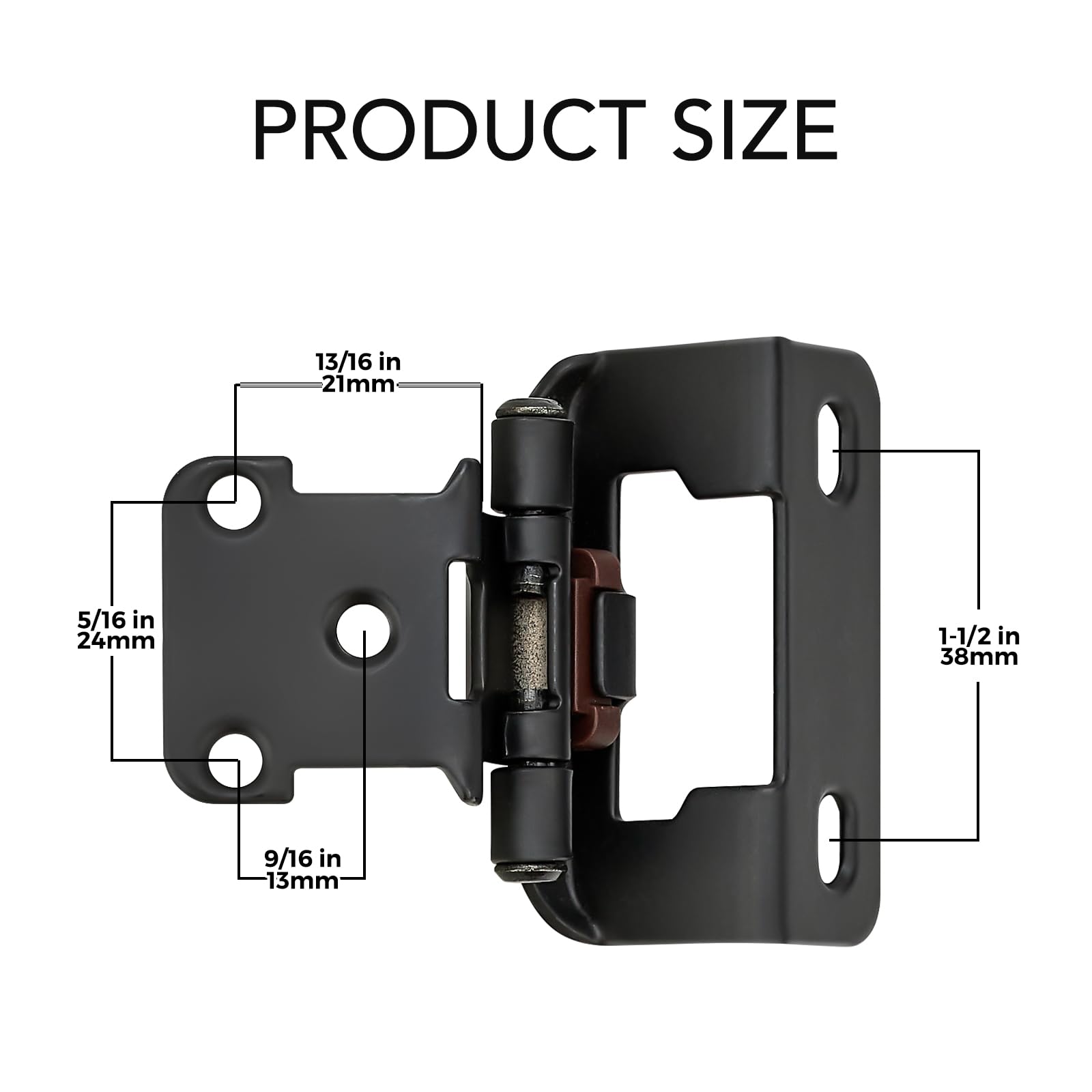 Ravinte half-inch inset compatibility, ideal for precise face-frame installations.