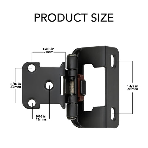 Ravinte half-inch inset compatibility, ideal for precise face-frame installations.