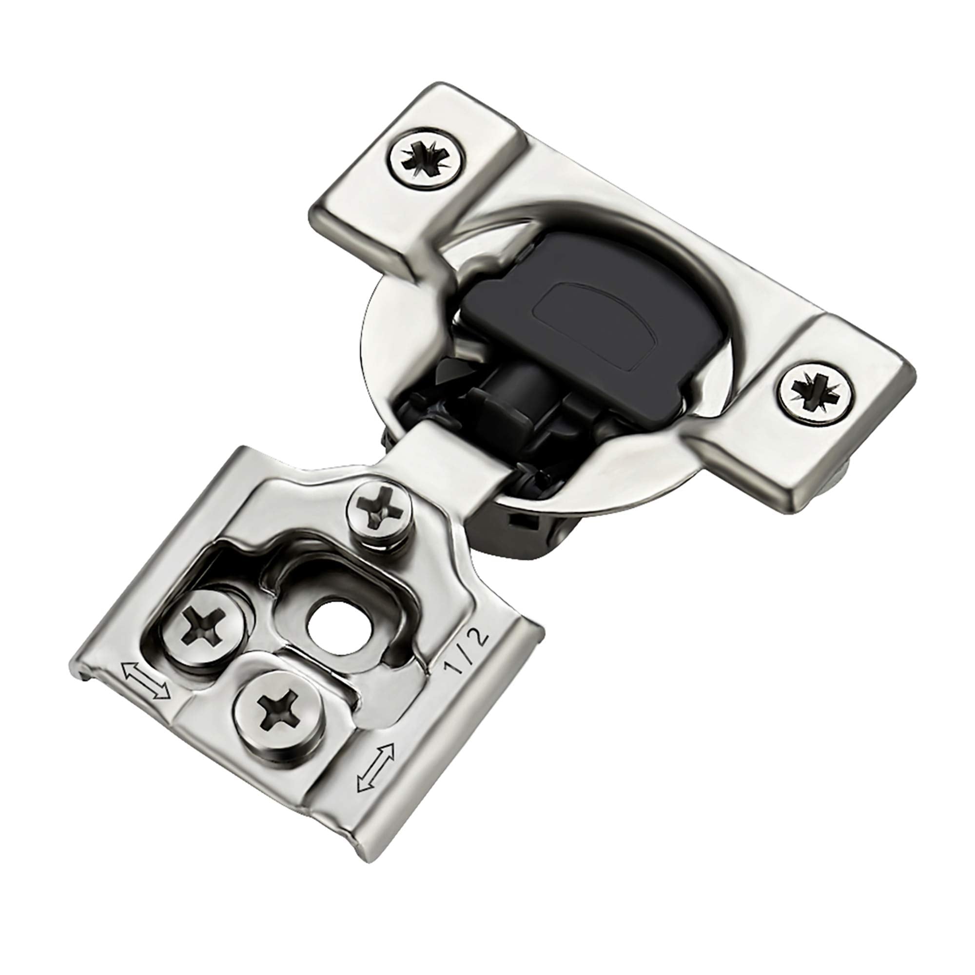 Ravinte half-inch overlay soft-close hinge conceals hardware for quiet cabinet doors