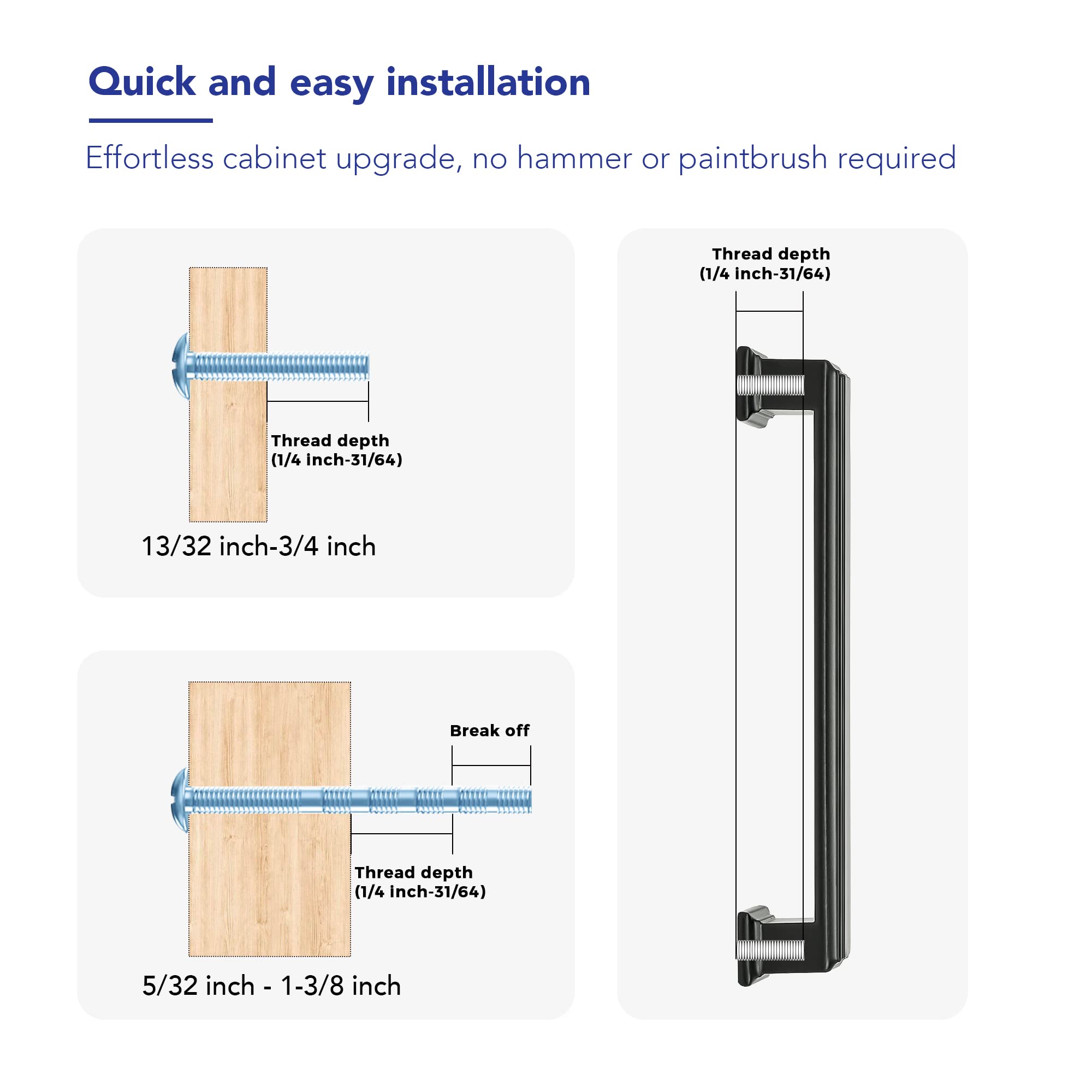 Ravinte square solid metal pull complements modern cabinetry and handles daily use.