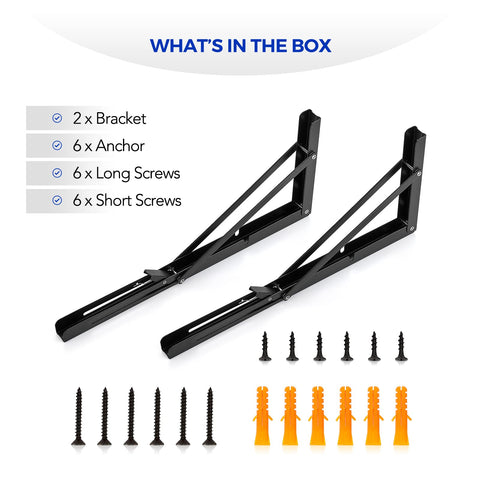 Ravinte heavy-duty brackets support substantial loads in various home setups.