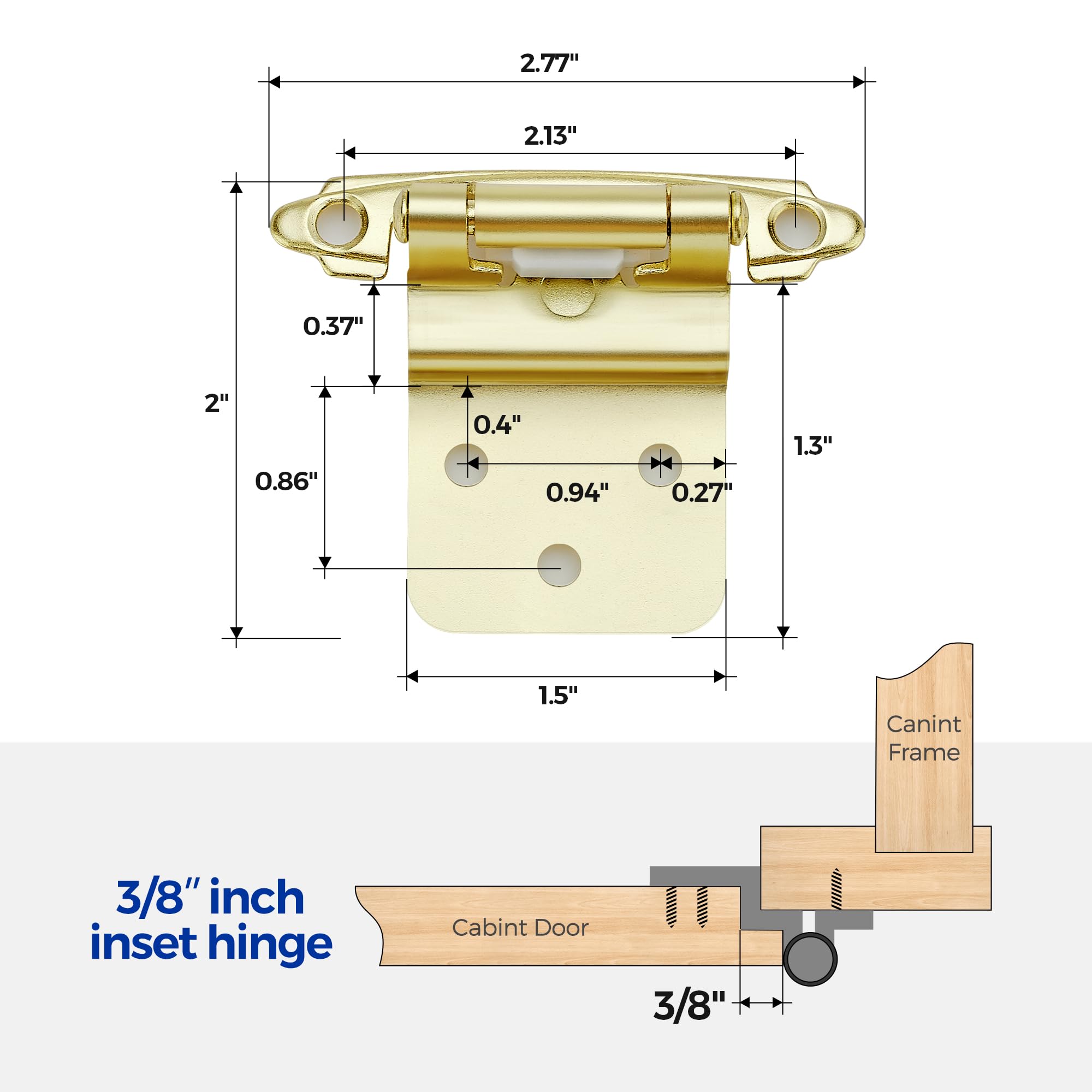 Ravinte hinge installed on a cabinet door for seamless face-frame integration